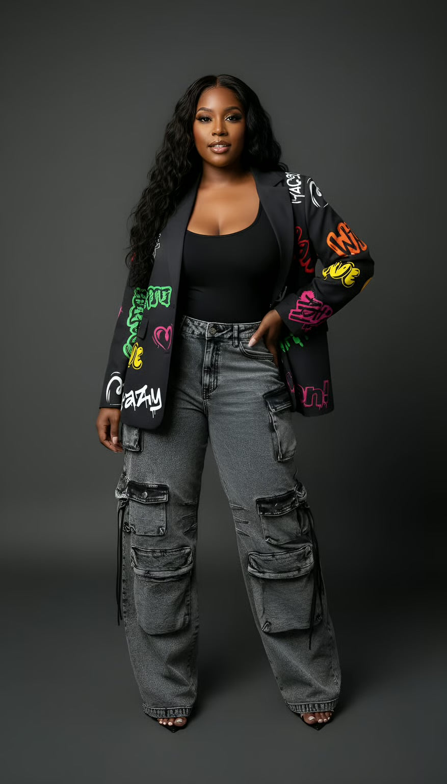 Graffiti Glam Blazer