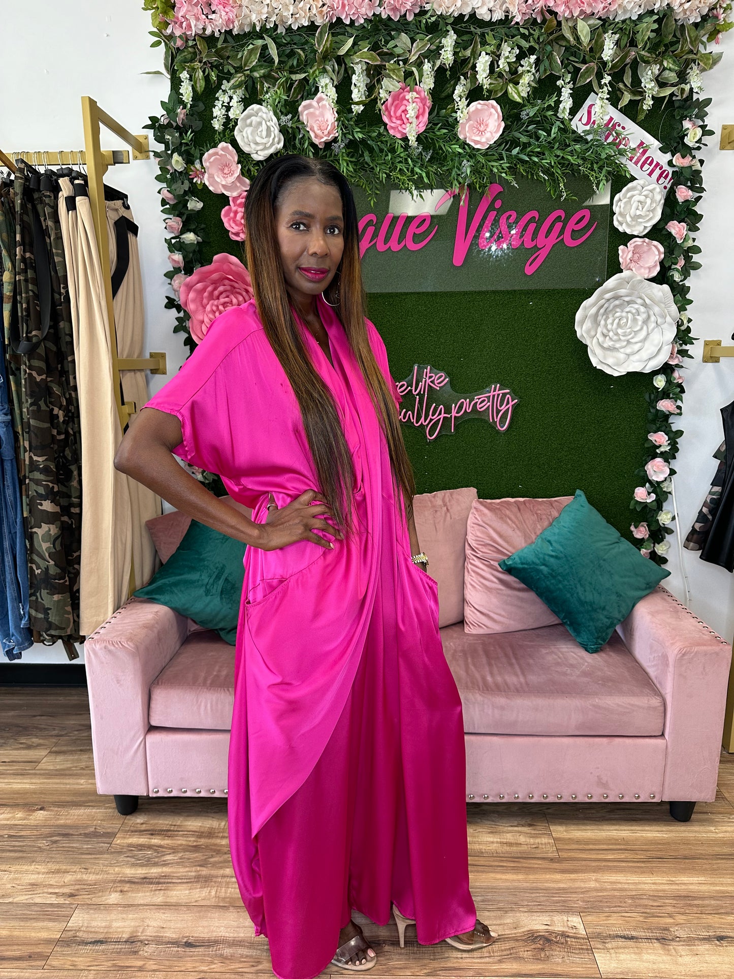 Set The Scene Satin Jumpsuit