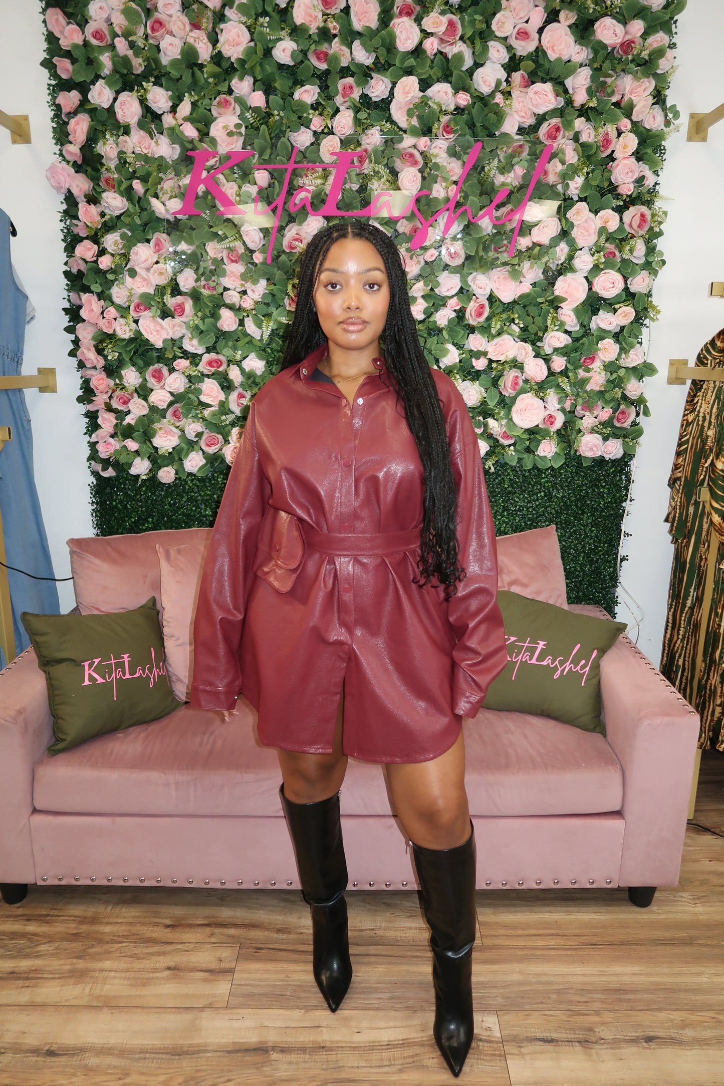 All For Looks Leather Dress