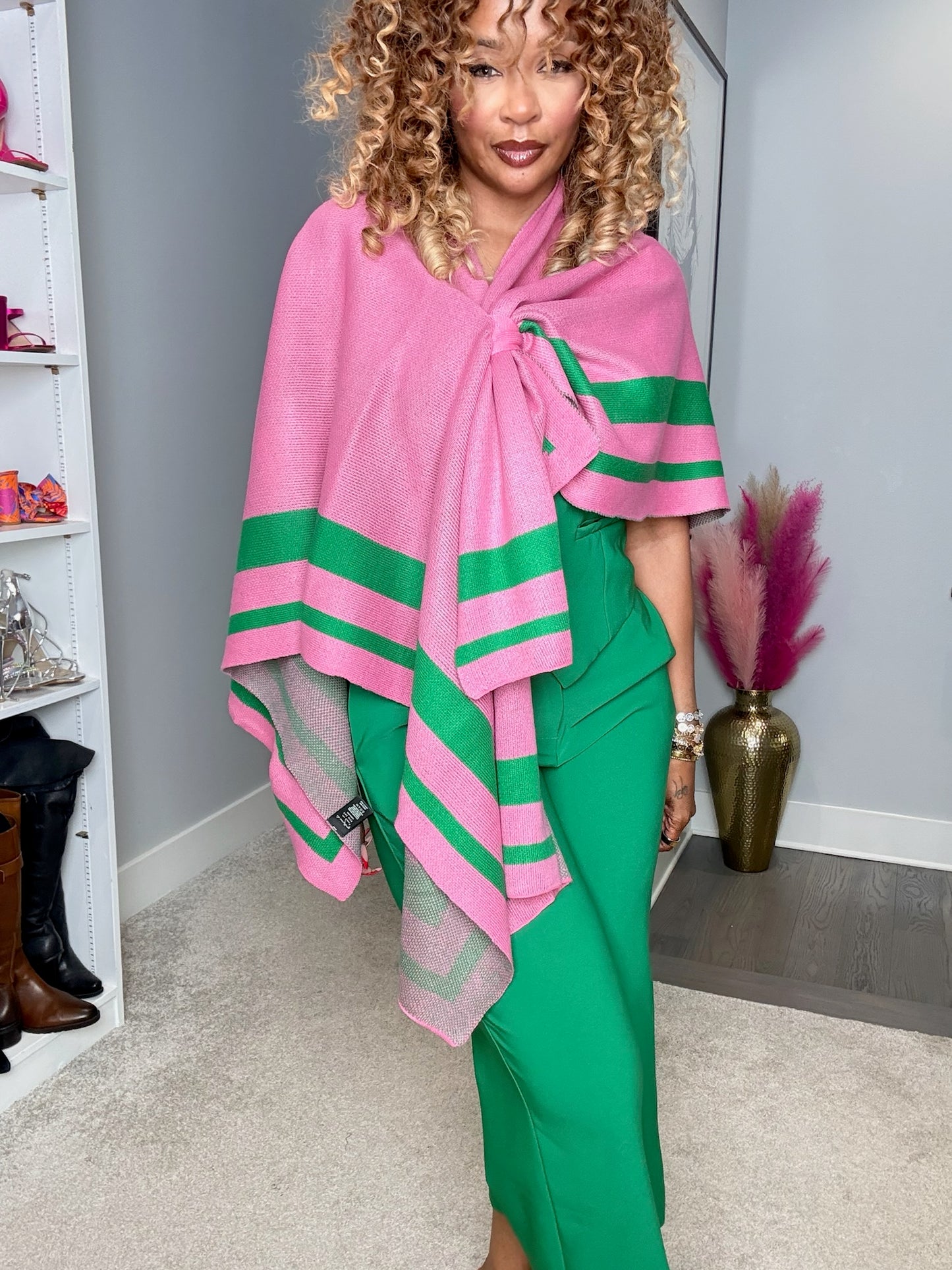 Double-striped Ruana