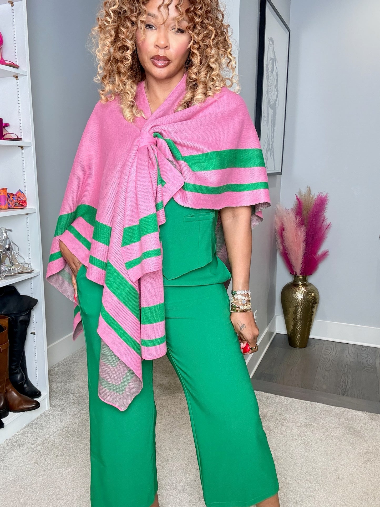 Double-striped Ruana